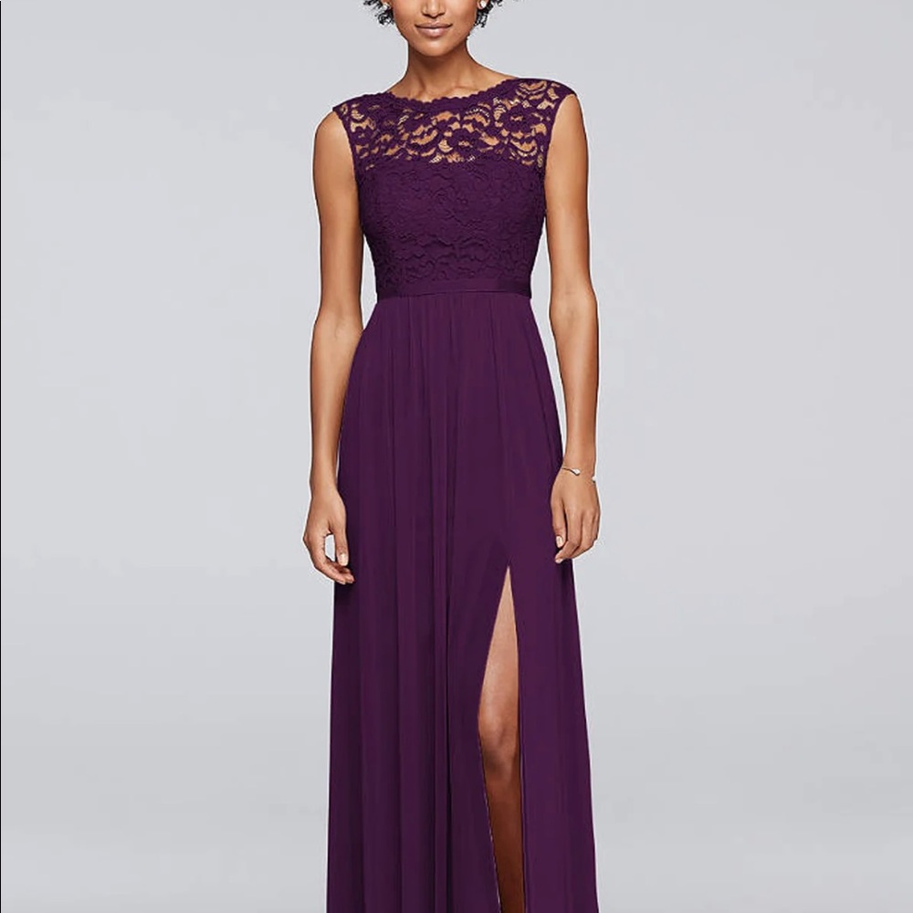 David’s Bridal Bridesmaid Dress in Plum